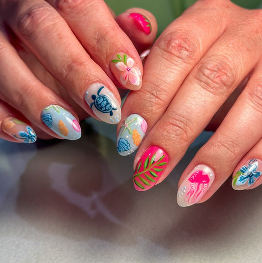 15 Bold & Bright Hawaiian Nail Ideas for 2025