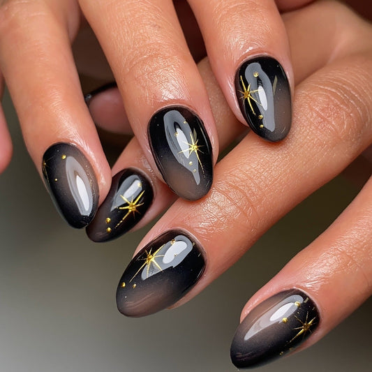 15 Artistic Black and Gold Nail Ideas That Slay