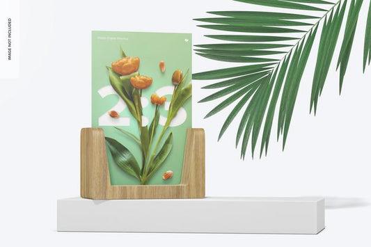 Free 2:3 Photo Frame Mockup, Perspective Psd