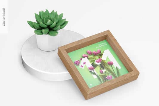 Free Box Photo Frame Mockup Psd
