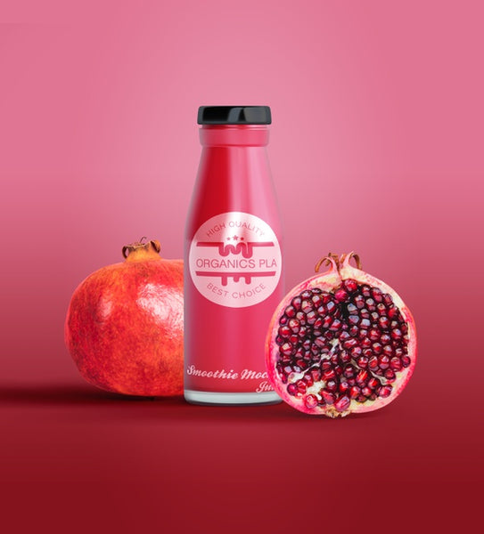 Pink Smoothie Bottle Mockup - Free Download Images High Quality