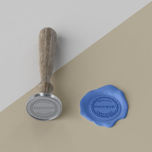 Free Mock-Up Seal For Envelope Arrangement Psd