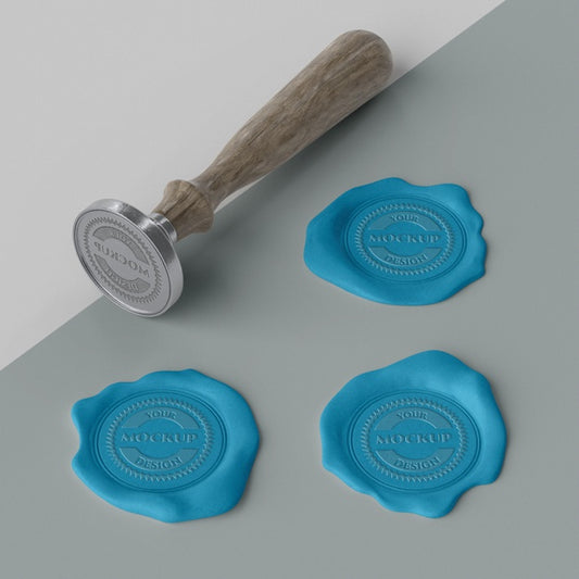Free Mock-Up Seal For Envelope Arrangement Psd