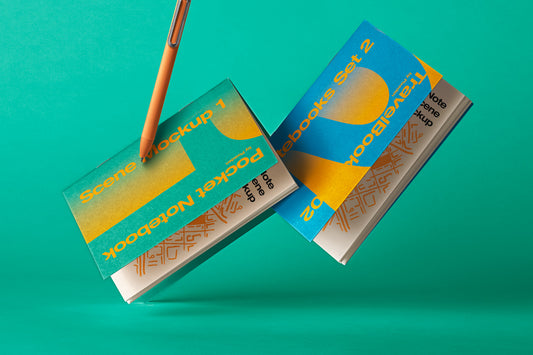 Free Notebook Set Psd Scene Mockup