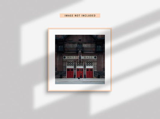 Free Realistic Photo Frame Mockup With Shadow Psd