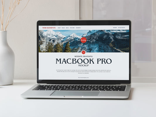 Free Website Branding Macbook Pro Mockup