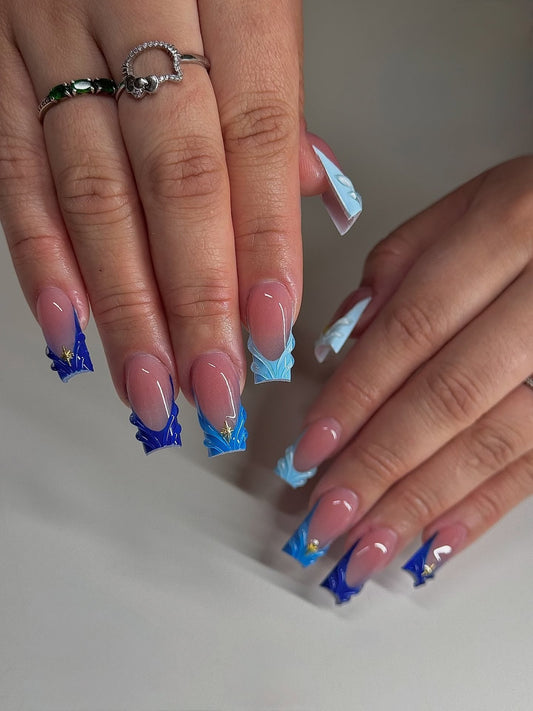 15 Must-See Blue French Nail Ideas 2026