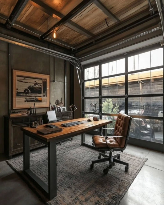 15 Garage Office Ideas Using Warm Wood Tones