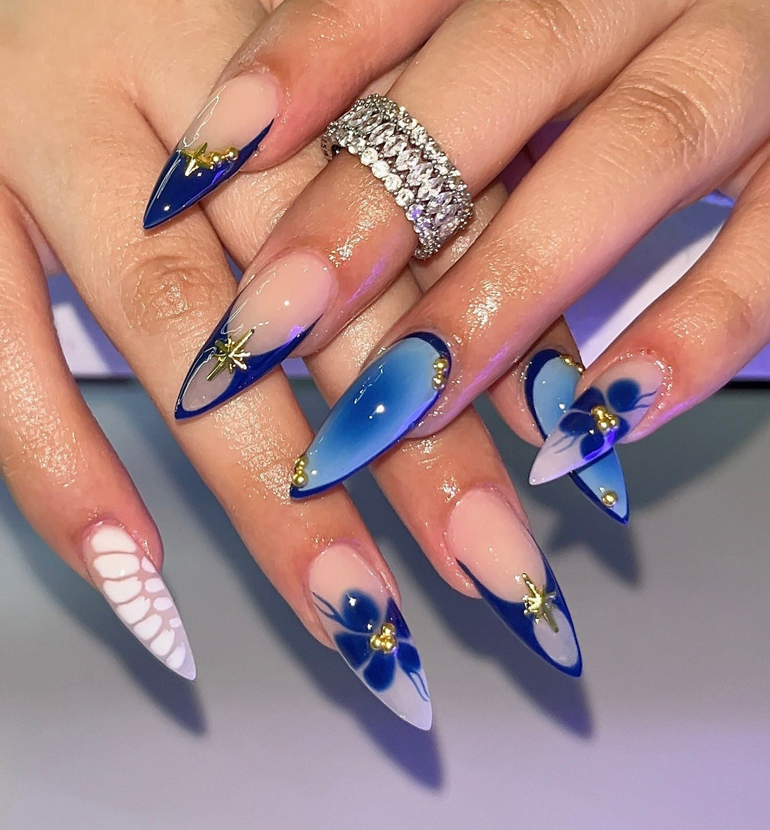15 Chic Blue French Tip Nail Ideas to Try ASAP
