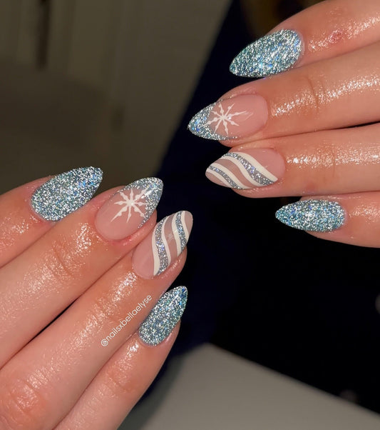 15 Eye-Catching Blue and Silver Nail Ideas for 2025