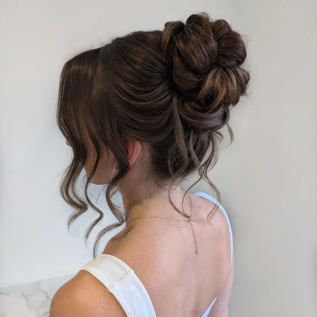 15 Medium Length Hair Messy Updos_ Full of Chic Vibes