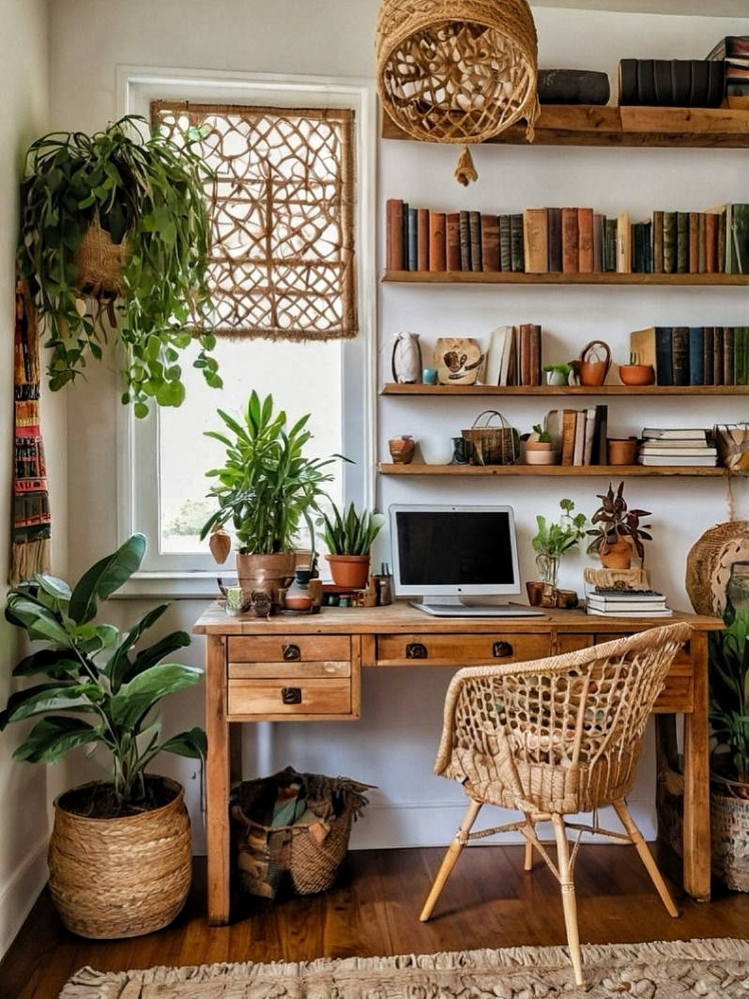 15 Warm and Relaxed Bohemian Home Office Ideas for 2025