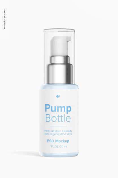 Free 1 Oz Pump Bottle Mockup Psd