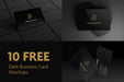 Free 10 Dark Business Card Mockups