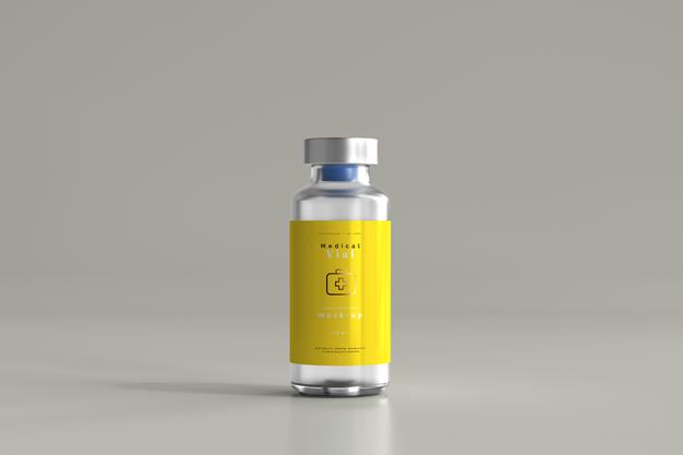 Free 10Ml Vial Bottle Mock Up Psd