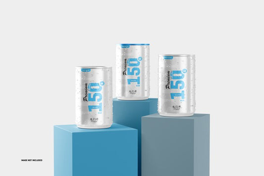 Free 150Ml Soda Cans Mockup Psd
