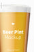 Free 16 Oz Beer Pint Mockup, Close Up Psd