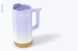 Free 16 Oz Ceramic Mug With Wood Base Mockup Psd