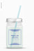 Free 16 Oz Mason Jar With Straw Mockup Psd