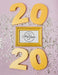Free 2020 New Year Lettering On Golden Frame Psd