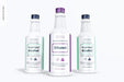 Free 32 Oz Medical Alcohol Bottles Set Mockup Psd