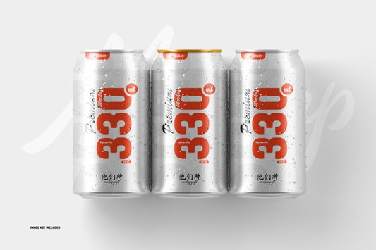 Free 330Ml Soda Cans Mockup Psd