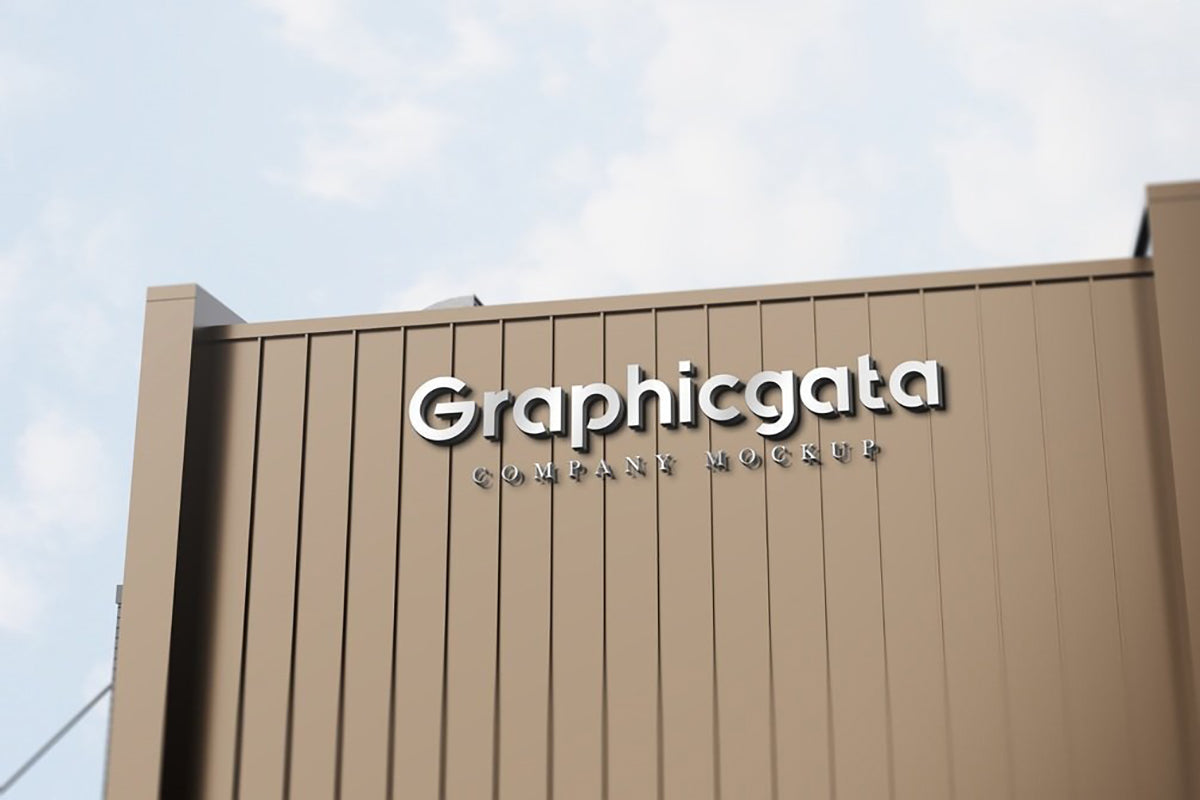 Free 3D Corporate Logo Mockup