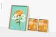 Free 4:3 Frame Set Mockup, Leaned Psd