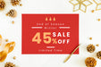Free 45% Christmas Sale Sign Mockup Psd