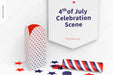 Free 4Th Of July Celebration Scene Mockup Psd