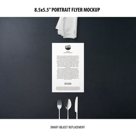 Free 5.5X8.5'' Portrait Flyer Mockup Psd