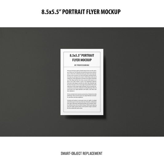 Free 5.5X8.5'' Portrait Flyer Mockup Psd
