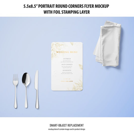 Free 5.5X8.5'' Portrait Flyer Mockup Psd
