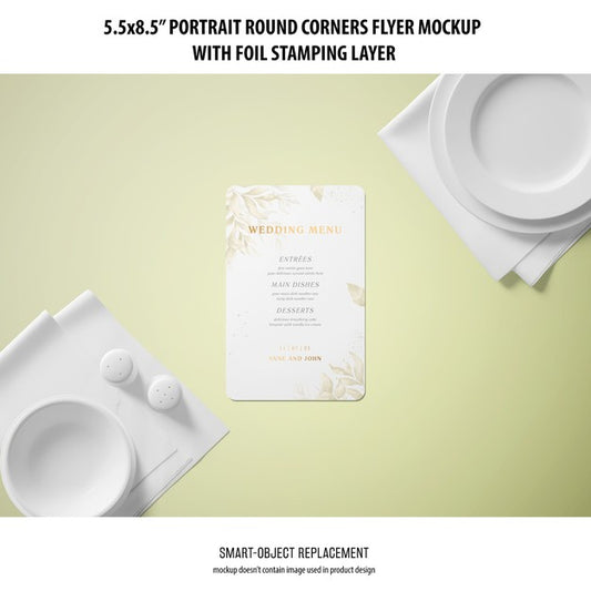 Free 5.5X8.5'' Portrait Flyer Mockup Psd