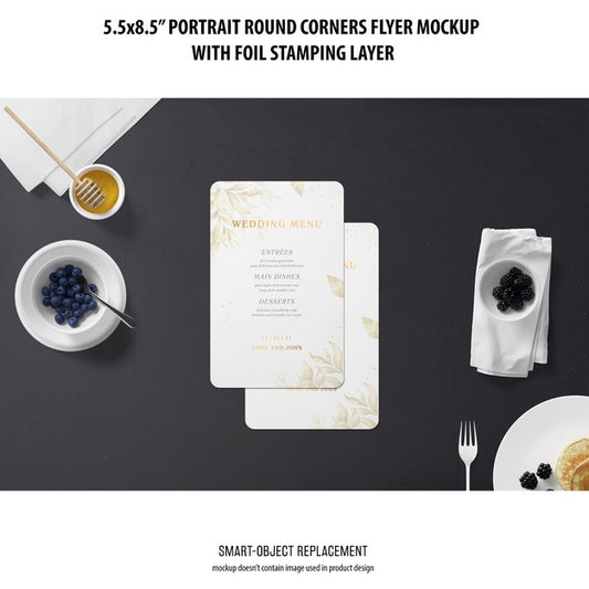 Free 5.5X8.5'' Portrait Flyer Mockup Psd
