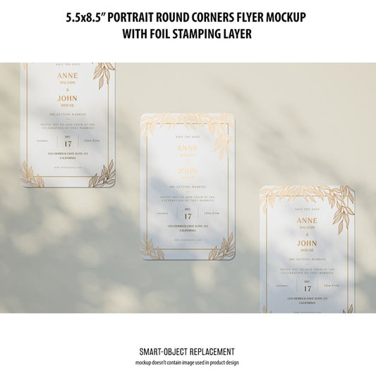 Free 5.5X8.5'' Portrait Flyer Mockup Psd