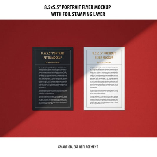 Free 5.5X8.5'' Portrait Flyer Mockup Psd