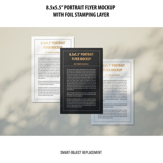 Free 5.5X8.5'' Portrait Flyer Mockup Psd