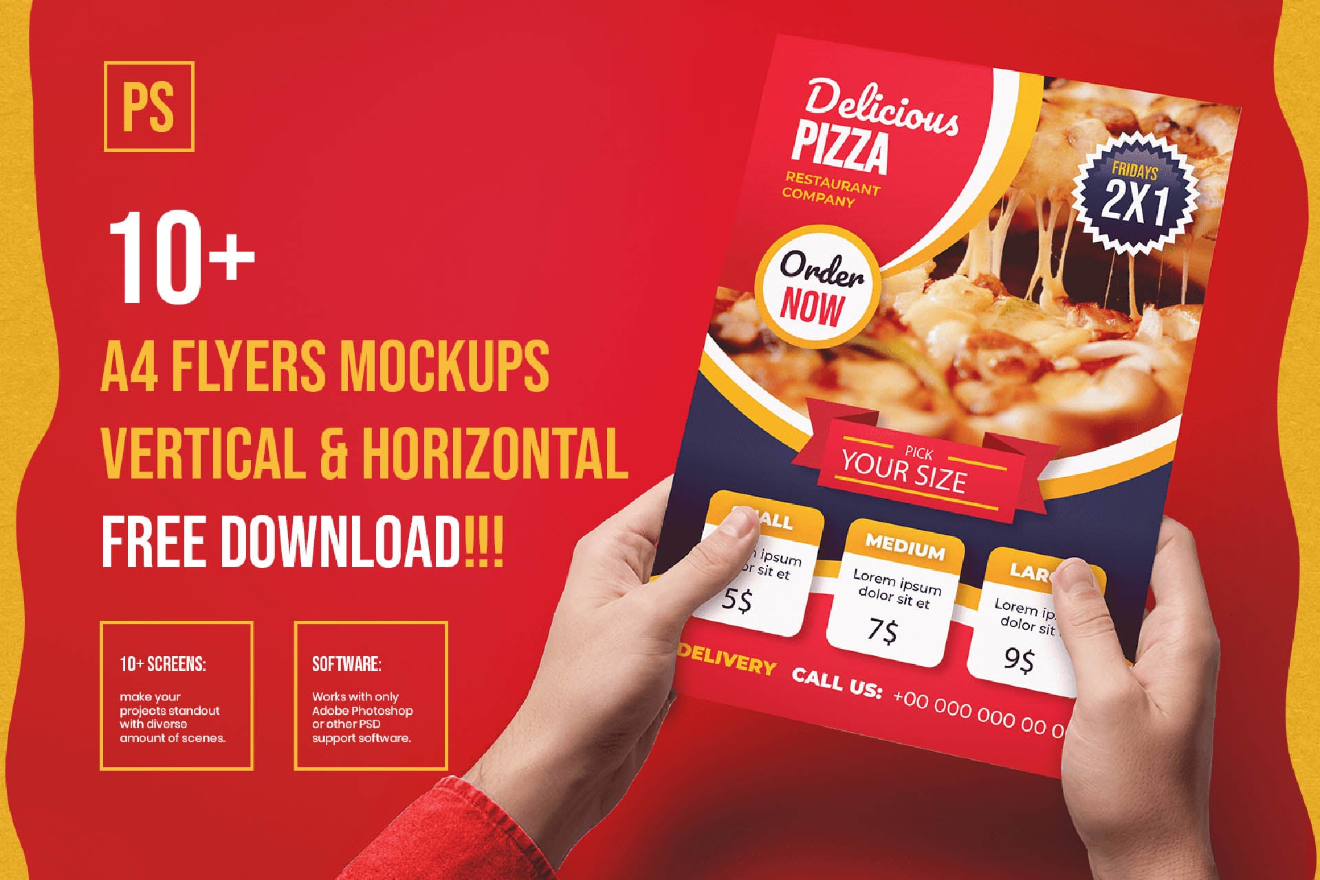 Free A4 Flyer Mockups