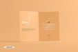 Free A5 A6 Folded Invitation Card Mockup Psd