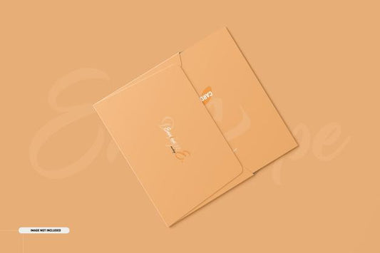 Free A5 A6 Folded Invitation Card Mockup Psd