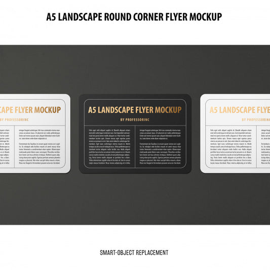 Free A5 Landscape Flyer Mockup Psd