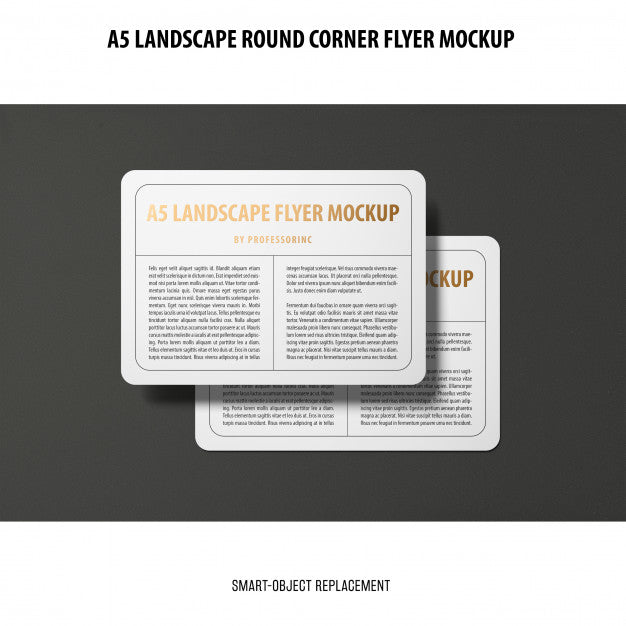 Free A5 Landscape Flyer Mockup Psd