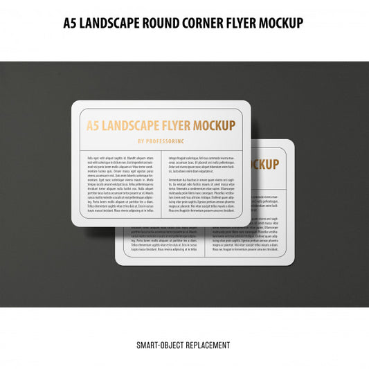 Free A5 Landscape Flyer Mockup Psd