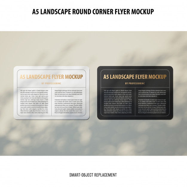 Free A5 Landscape Flyer Mockup Psd