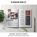 Free A5 Magazine Mockup On Table Psd