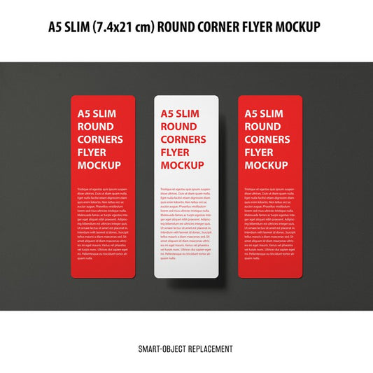 Free A5 Slim Flyer Mockup Psd