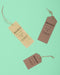 Free Above View Eco Tags On Green Background Psd