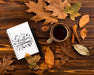 Free Above View Notebook And Coffee Cup On Wooden Background Psd