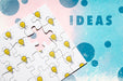Free Above View Puzzle On Colorful Background Psd